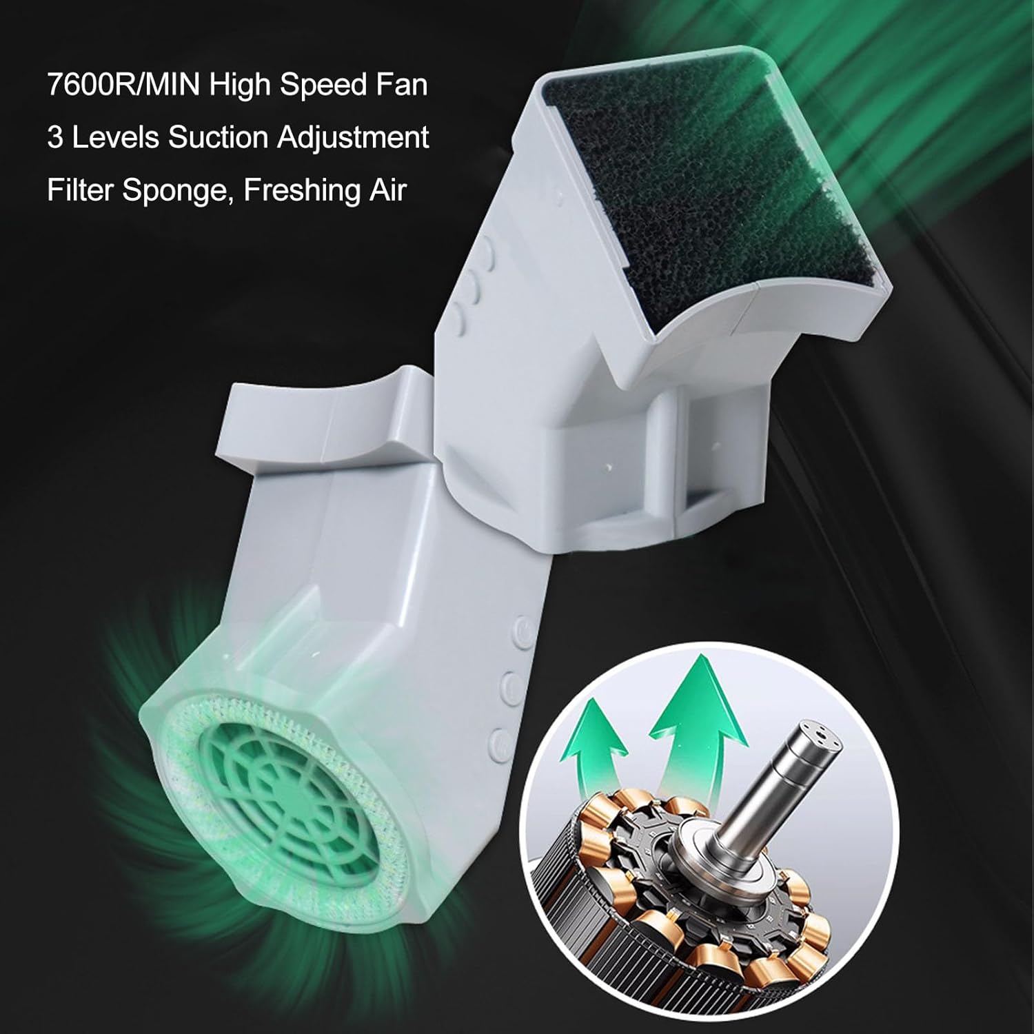 Soldering Fume Extractor LED Light Smoke Absorber 7600RPM 3 Gears Air Volume Microscope Fume Extractor for Soldering Welding Works