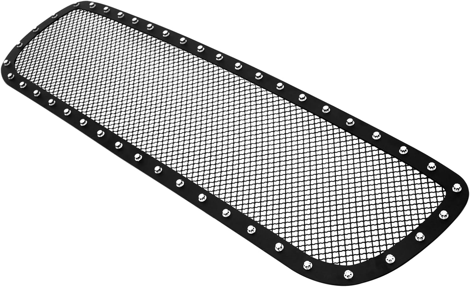 APS Compatible with GMC Sierra 1500 2500 1999-2000 & 01-02 3500 & 01-06 Yukon Main Upper Stainless Steel Black Mesh Rivet Studs Front Grill Grille Insert S18-H4075LG
