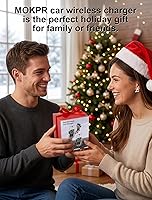 Vista 8 de MOKPR Wireless Car Charger, Auto Clamping Car Charger Dash Windshield Air Vent Phone Holder Compatible with iPhone 17 16 15 14/13/13 Pro/12