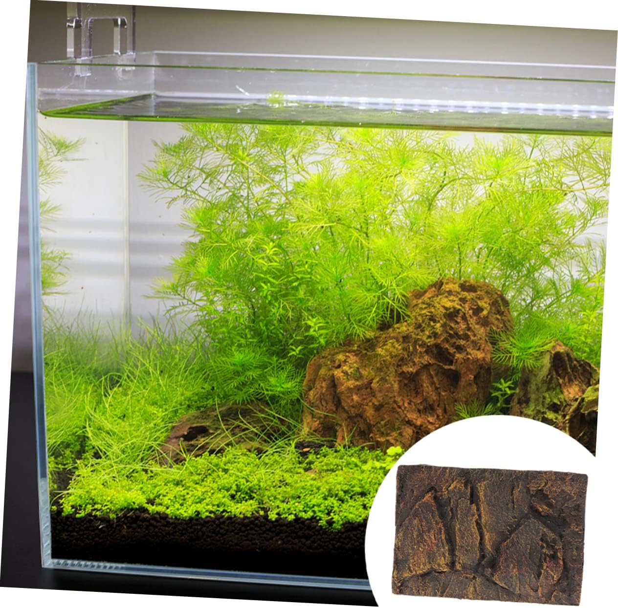 3D PU Material Reptile Tank Background Board 2pcs Turtle Aquarium Decorative Panel for Snake Habitat and Fish Tank Decoration