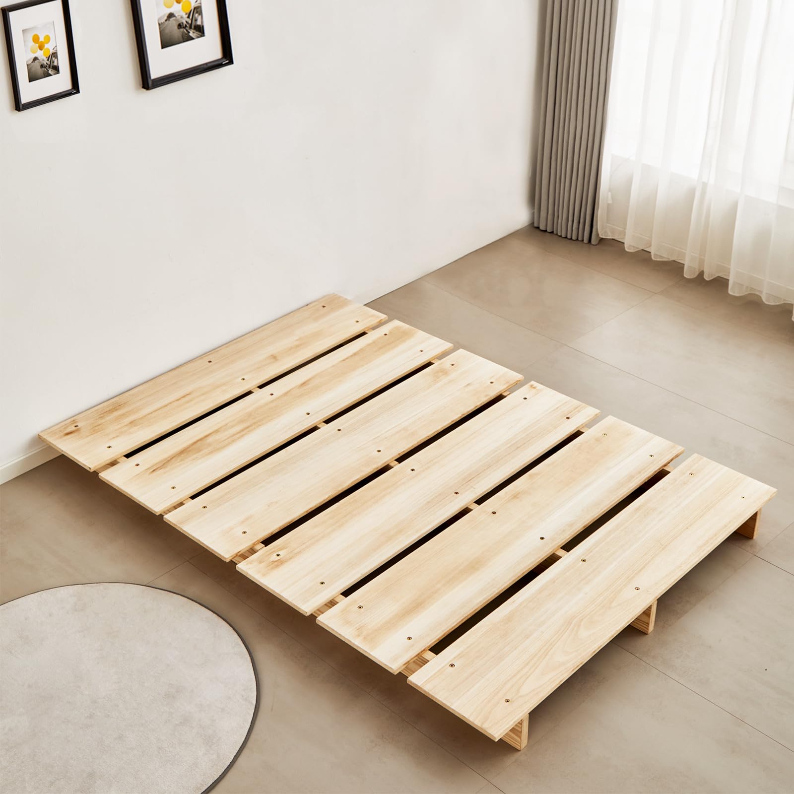 木製セミダブルすのこベッド(ロータイプ) ベッド ベッドフレーム セミダブル すのこベッド すのこ