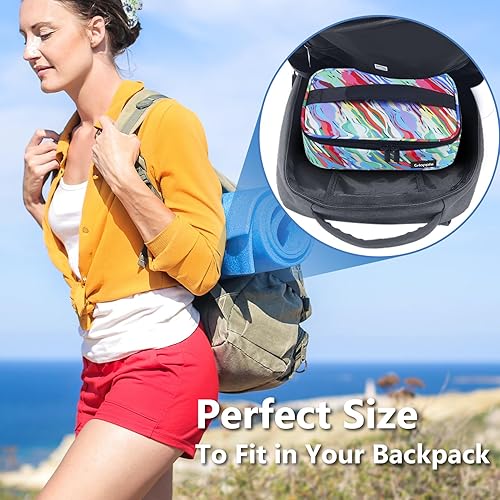 Miniatura 8 de Gloppie Bolsa de almuerzo pequeña con aislamiento, mini lonchera portátil, bolsa de almuerzo para adultos, contenedor de comida pequeña, bolsa de