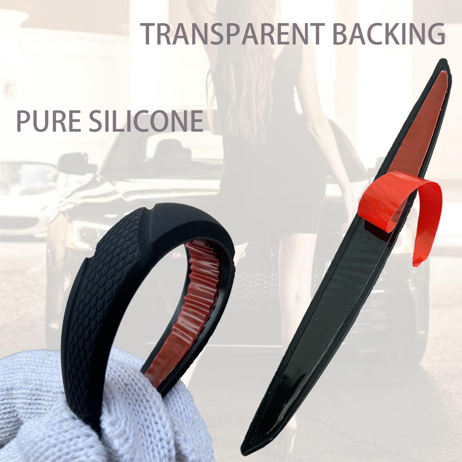 Auto Türeckenschutz 4er Pack + 4er Pack schwarzer Gummikantenschutz - Kratzfest und dellenresistent - universeller 90-Grad-Türwinkel für alle Fahrzeuge