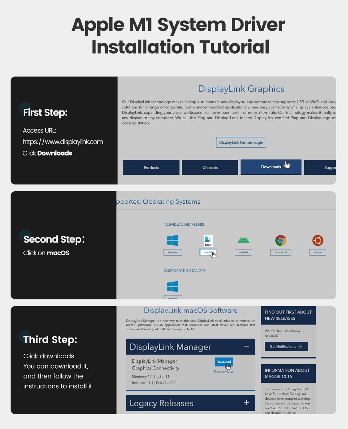 ORICO Docking Station 15 in 1 Laptop Dock Dual 4K Display USB Docking Station con 2 HDMI, 4K DP, 6 USB-A, 100W PD, RJ45, 3.5mm Audio, Lettore di schede SD/TF, È necessario scaricare il driver Grigio USB C Dock Grey - Immagine 3