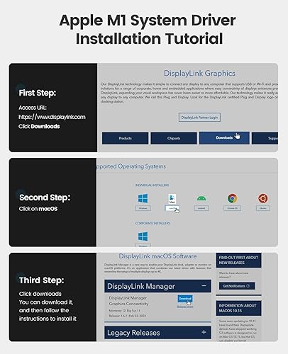 Miniatura 2 de ORICO Estación de acoplamiento de triple monitor USB-C para MacBook Pro M1M2Windows con entrega de energía de 100 W, base USB C 15 en 1 para laptop