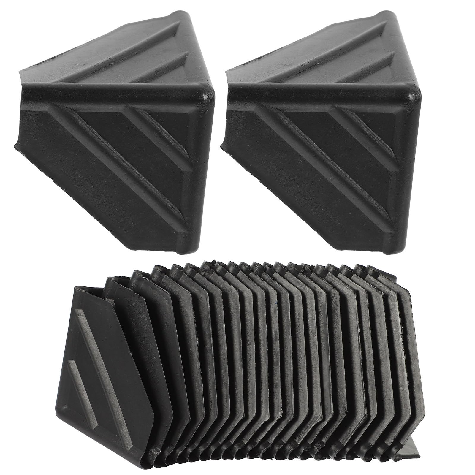 Healvian D'angle en Plastique Noir Installation Facile 100 Pièces Légères pour Emballage et Expédition pour D'angle de Boîte et Meubles