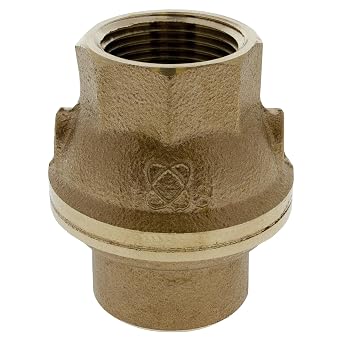 NIBCO T-480-Y-LF Silicon Bronze Lead-Free Check Valve, Inline, PTFE Seat, 2" Female NPT Thread FIPT