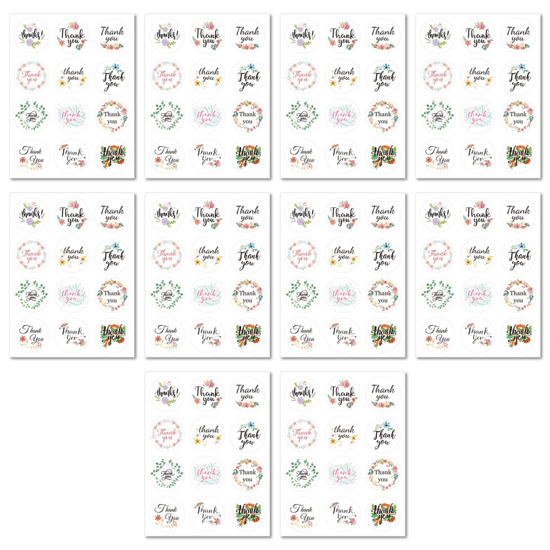 100 Etichette Adesive Rotonde 'Grazie Di Cuore' - Diametro 32mm, Per Pacchi E Regali - Foto 3