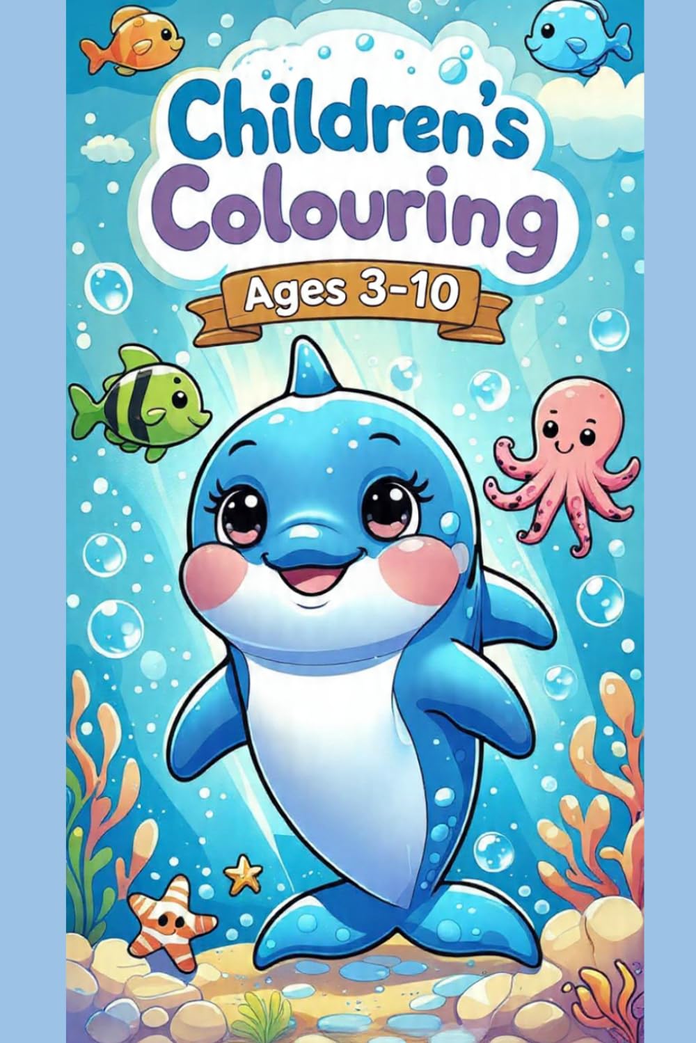 Children's Colouring: Ocean Adventure Coloring Book for Kids Ages 3-10