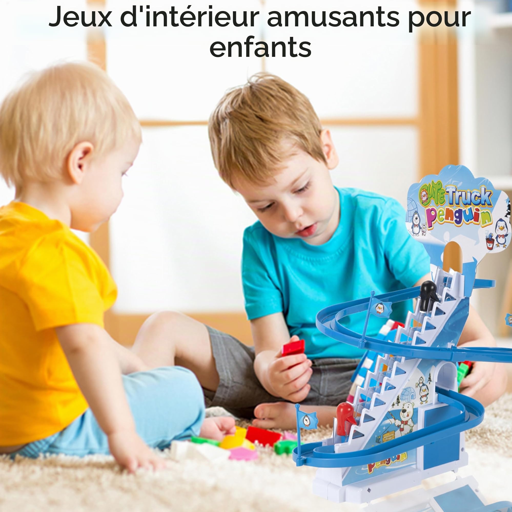 ARSUK Jouet Musical Pingouin Penguin Race Game avec Lumières LED Clignotantes et Musique, Manchot Jouets Jeux Amusants pour Tout-Petits et Enfants