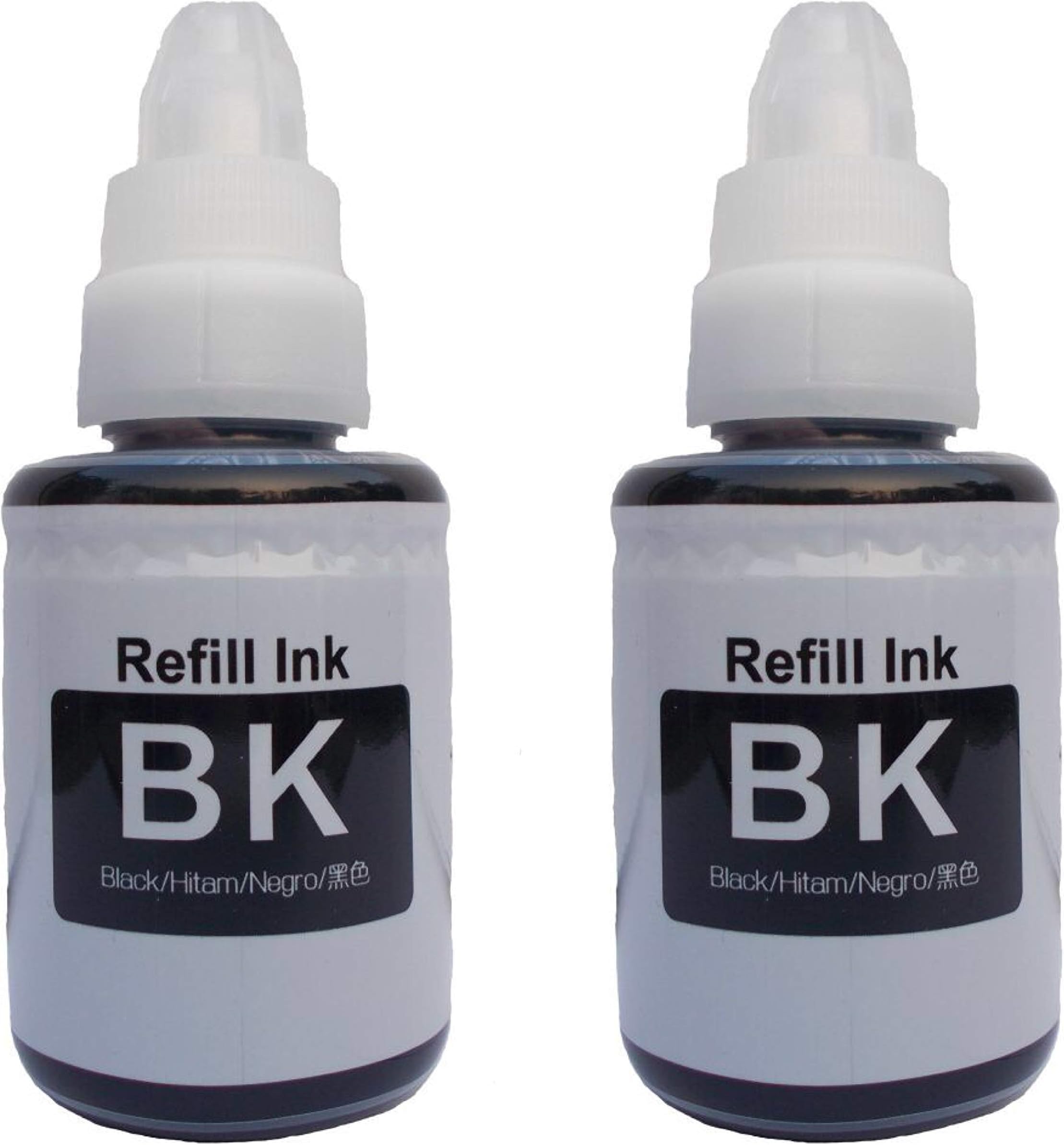 Compatible Refill Ink Bottles for Canon G Series Printer PIXMA G1000 G1010 G2000 G2002 G2010 G2012 G3000 G3010 G3012 G4000 G4010 (Black-2 PC (135ML Each))