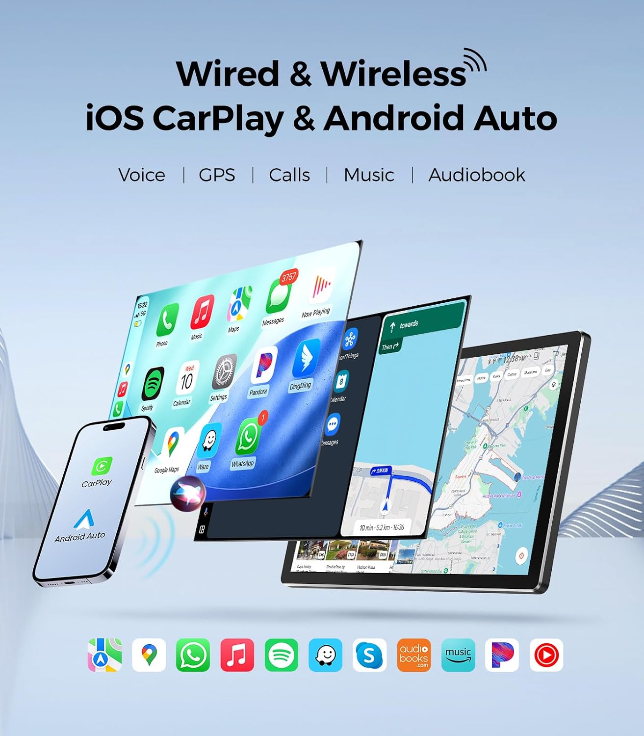 11.5" Car Radio Stereo for Toyota RAV4 2019-2023 with Wireless CarPlay & Android Auto,Android 13,5G WiFi, FM/AM,HD Touch Screen,Bluetooth,GPS,SWC 4GB RAM 64GB ROM