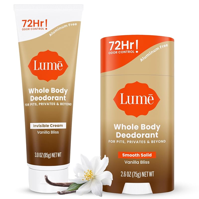 Lume Desodorante em Creme e Bastão Sólido de Baunilha, 85 g e 74 g