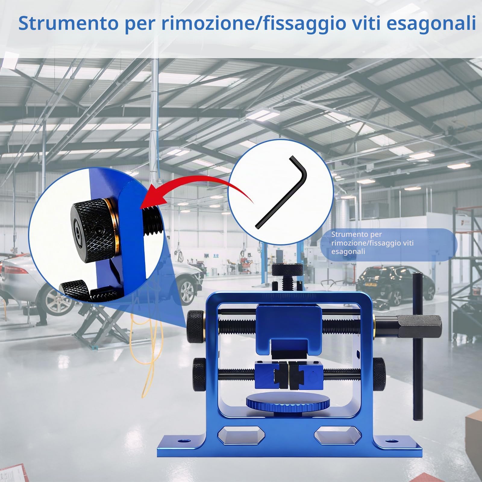 BRGD Strumento di Spinta della Tacca di Mira, Strumento di Regolazione per l'automotive con Finestre di Visualizzazione Laterali per Il Fissaggio e Lavorazione dei Pezzi