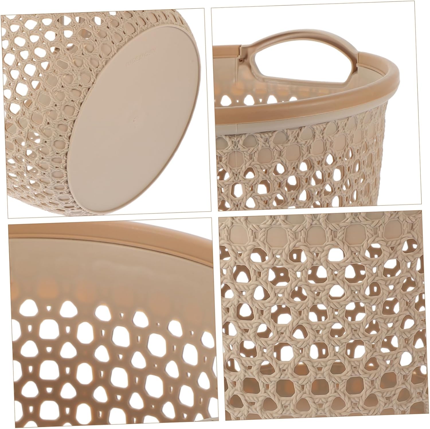 Luxshiny Medium Laundry Hamper with Handle Clothes Basket for Washing and Storage Smooth Surface Compact Clothes Organizer for Laundry