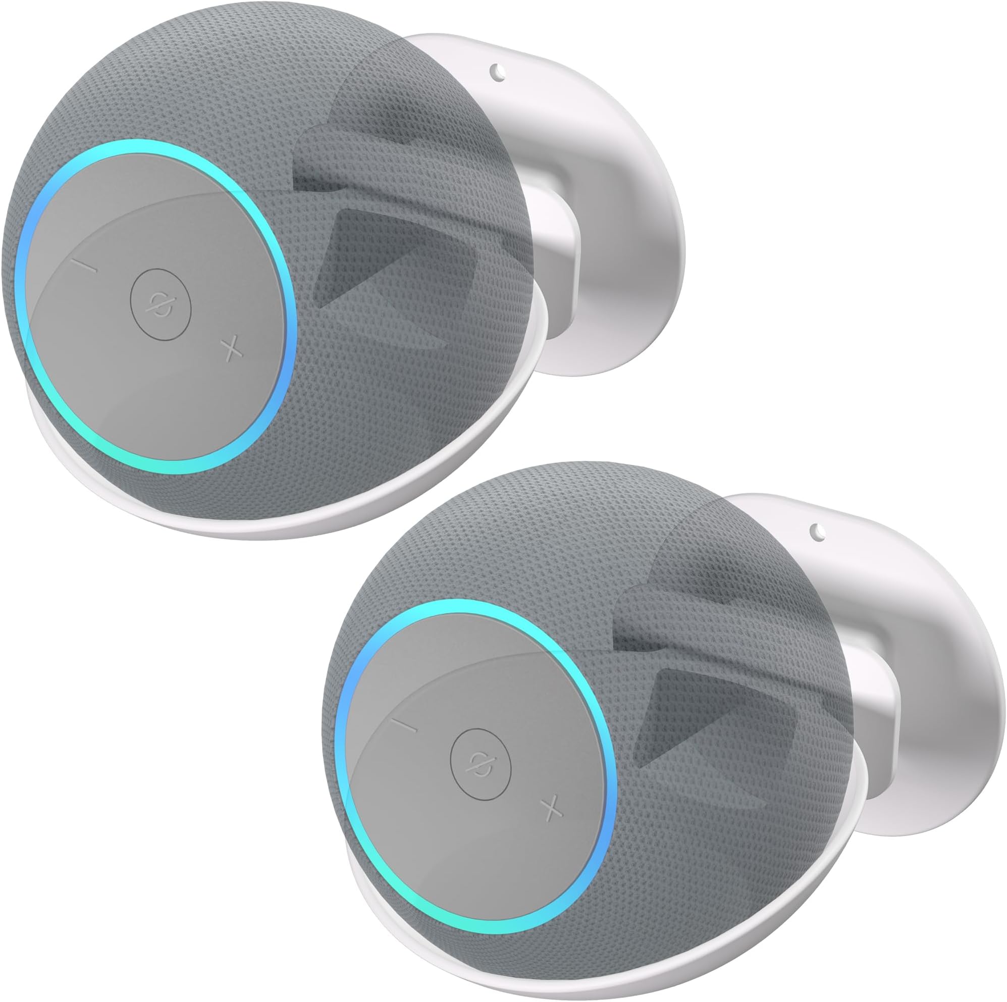 Wall Mount Holder for Echo Dot Max (2025), for Echo Dot Max Stander Speakers. Stand Plastic Accessory Rack (White, Pack of 2)