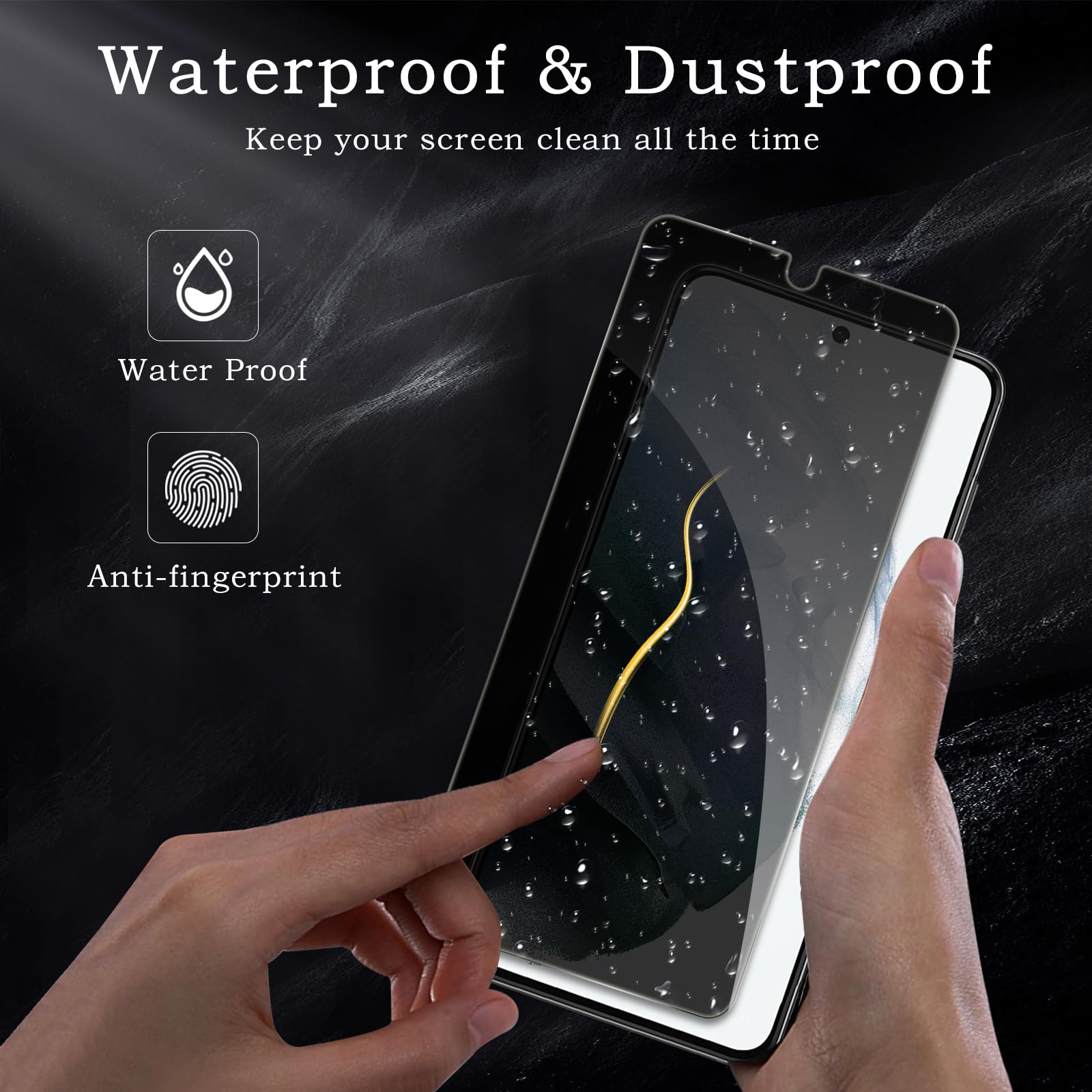 Pellicola protettiva per la privacy per Samsung Galaxy S21 5G, accessori in vetro temperato infrangibile, pellicola in vetro temperato anti spia, compatibile con custodie, ultra resistente