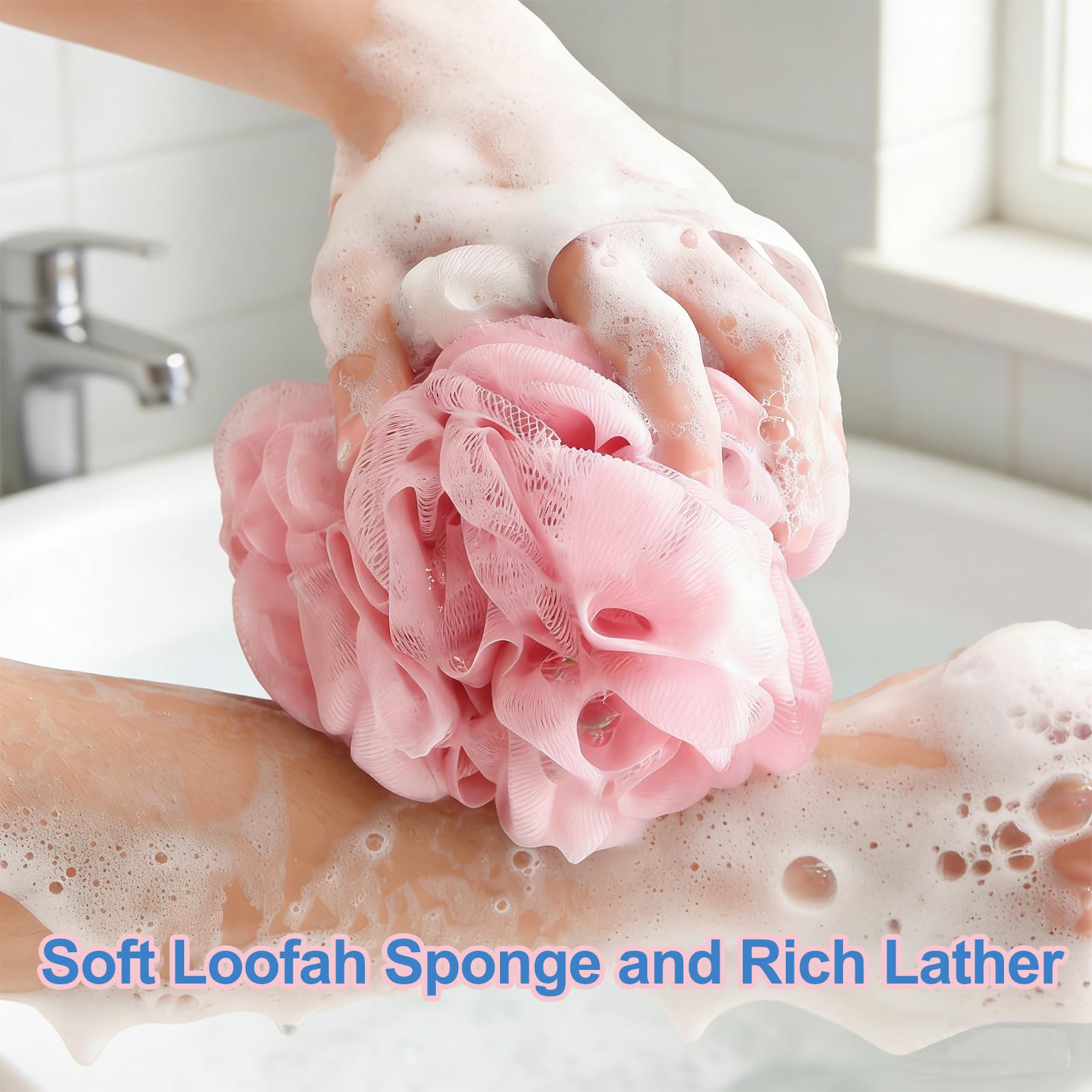 Soft Loofah Sponge - Gentle Exfoliation -2 Soft Loofah Sponge - Gentle Exfoliation -2