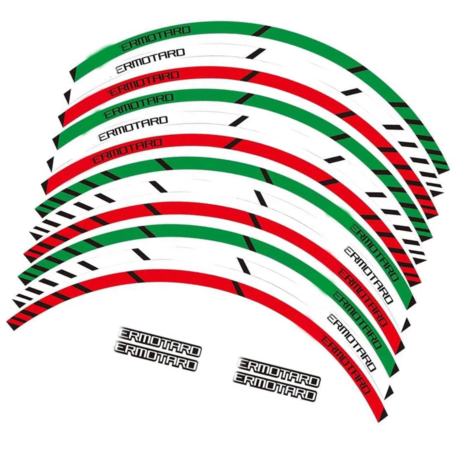 Decorative Stickers for Ducati Hypermotard 939 796 Motorcycle Accessories Wheel Decals Reflective Stickers Rim Stripes(Green)