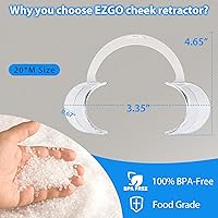 Vista 2 de EZGO 20 piezas (talla M) para blanquear los dientes en forma de C, abridor de boca dental desechable, retractor de mejillas de labios dentales