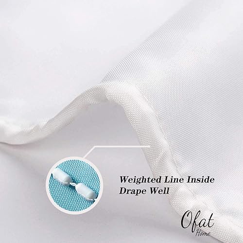 Miniatura 4 de Ofat Home Juego de cortinas de ducha de dibujos animados para niños con ganchos, bonitos accesorios de baño de oso polar, no necesita forro,