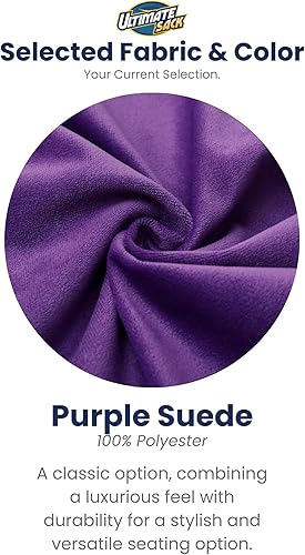 Miniatura 5 de ULTIMATE SACK Silla de puf para niños de 30 pulgadas, funda de gamuza púrpura  Tumbona de espuma extragrande, asiento pequeño para el suelo, sofá