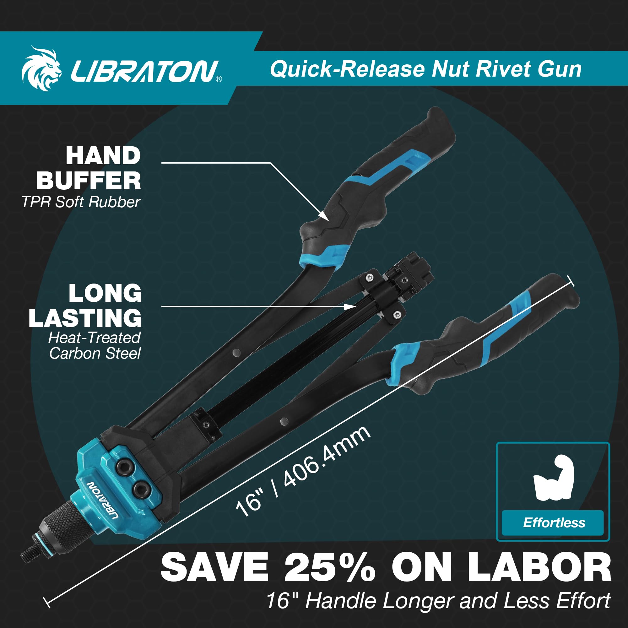 LIBRATON Pince a Insert, 16” Outils à Insert, Écrou a Sertir