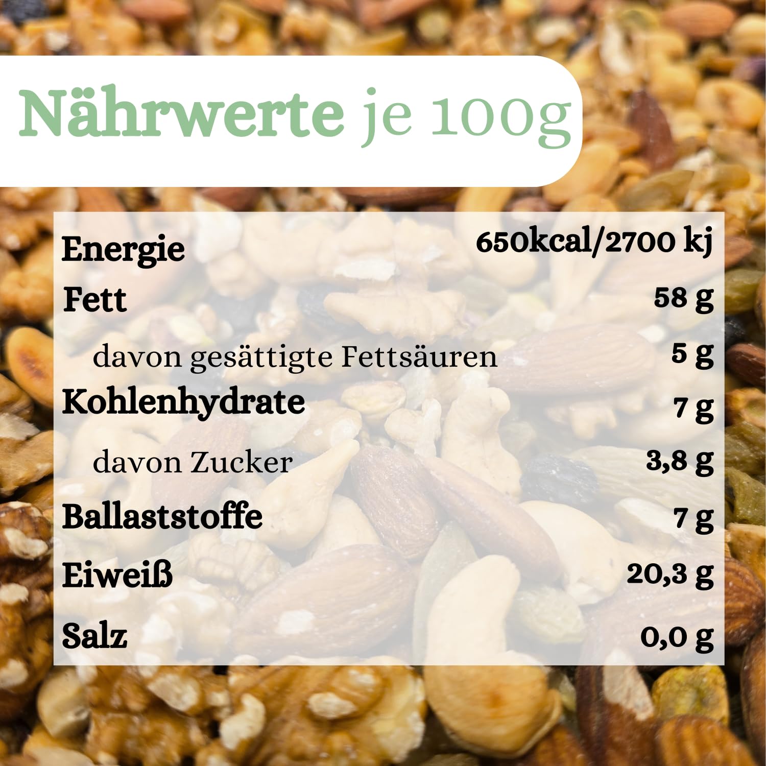 1001 Frucht Nussmischung Ohne Haselnüsse Naturbelassen 1kg I Ohne Rosinen & Sultaninen I Natürliche Mischung Ohne Zusätze