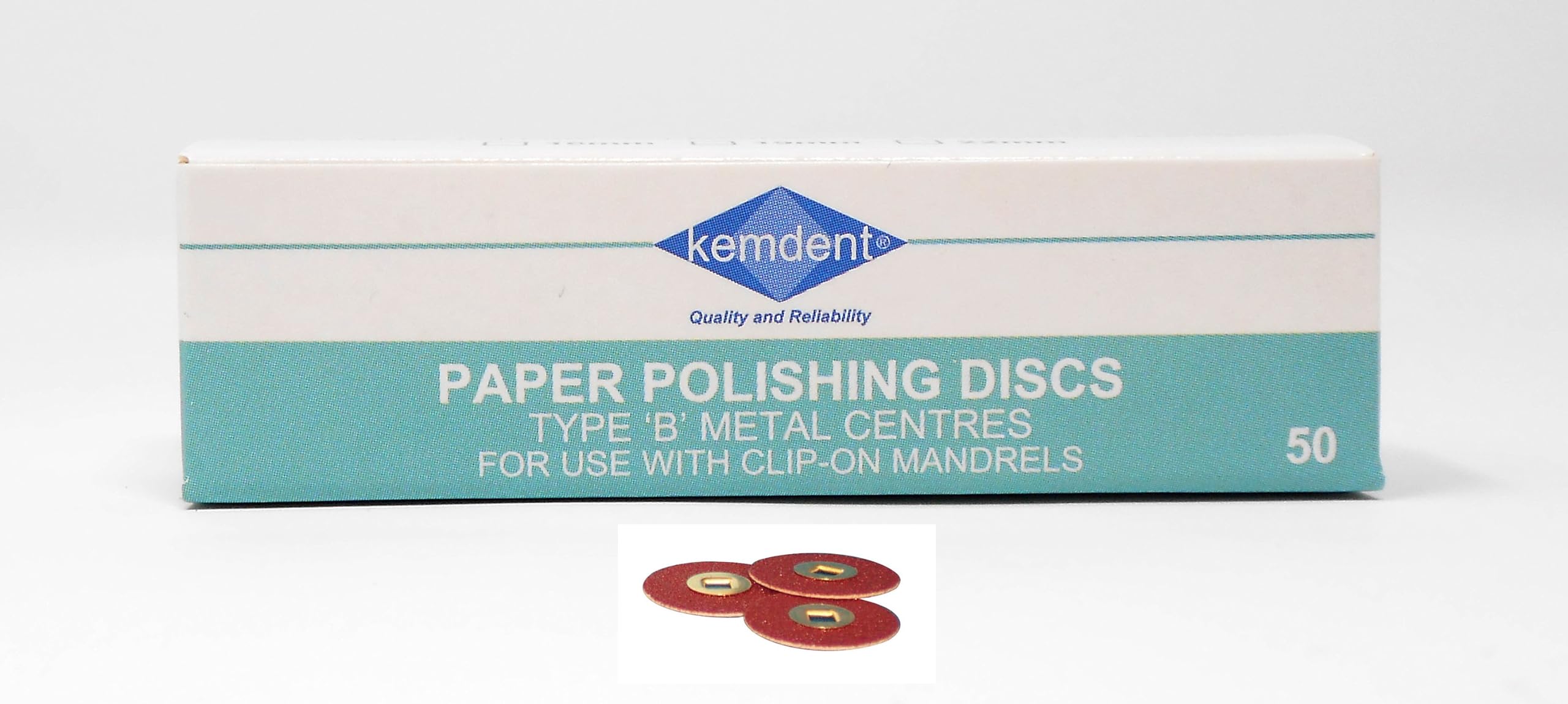 Paper Discs B Metal Centre Coarse 22mm(3/4) 50/box, for use with a clip on Mandrel. Provide a convenient