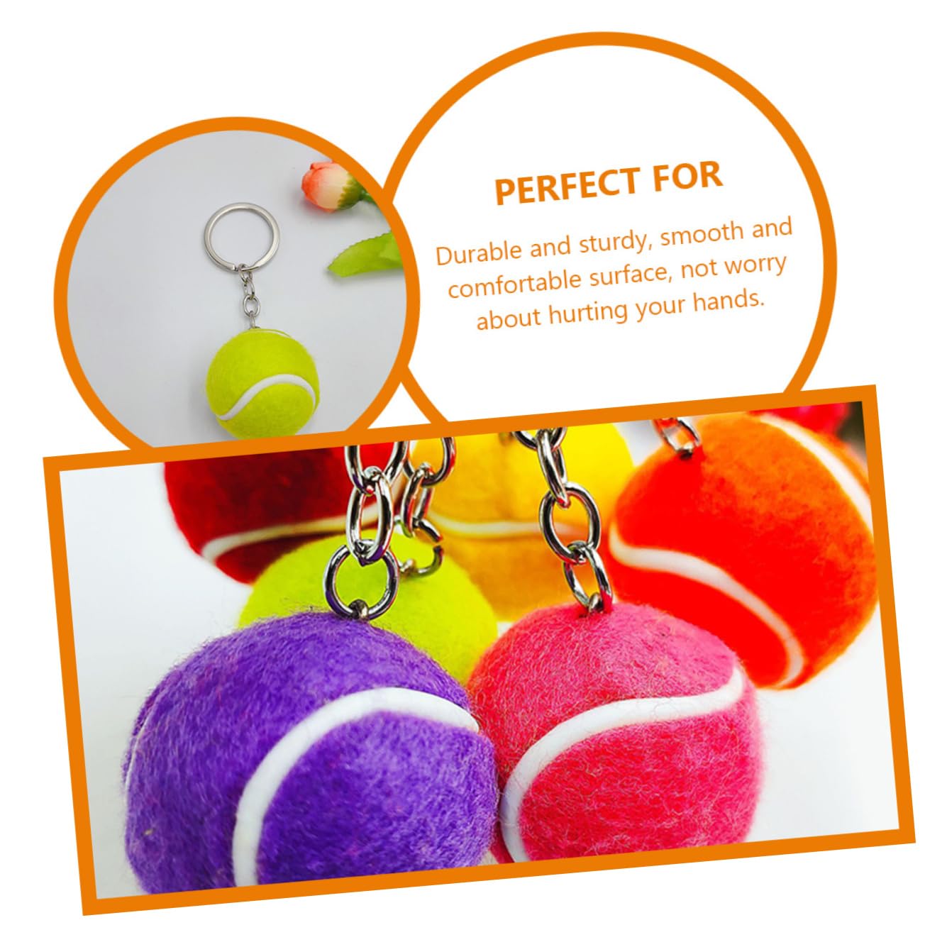 EXCEART 18piezas Llaveros De Tenis Miniaturas Clásicas Vibrantes Para Decorar Bolsos y Claves Recuerdos De Partidos Deportivos