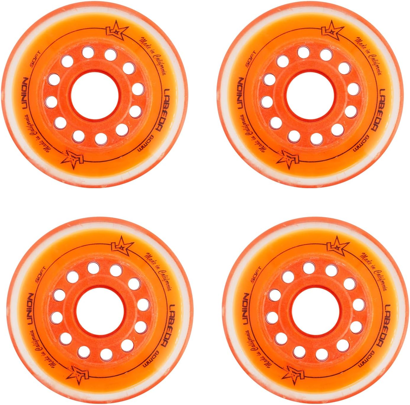 Labeda Roller Hockey Wheels Union Premium Performance Inline Skate Wheel 4-Pack - Choose Size and Color
