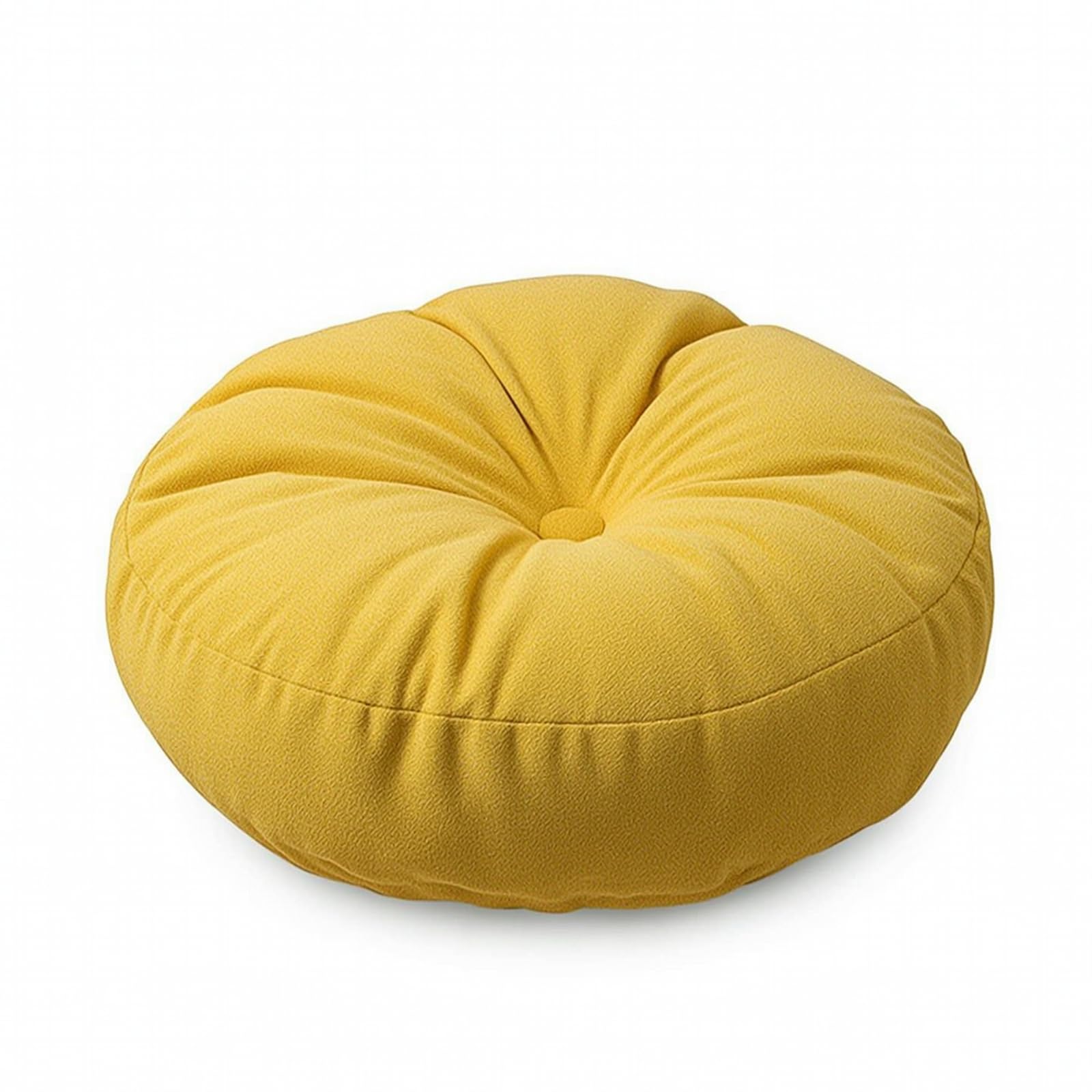Cojín Tatami Cómodo Cojín Suelo Chenilla Flexible para Meditación, Amarillo Niebla, Diámetro 45 45cm No Desmontable
