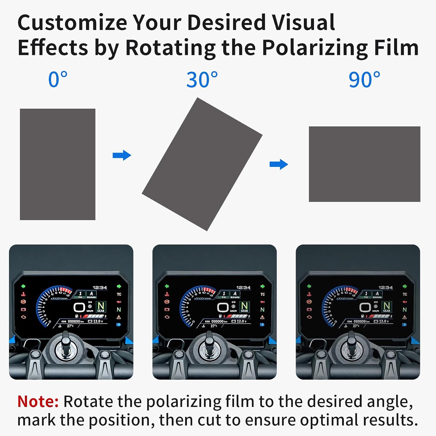 Selens 2 PCS Linear Polarizing Film with Cleaning Set and Finger Cots,7.9x11.9in Polarized Film Suitable for LCD Screen Repairing/Physics Teaching/Photography