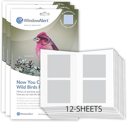 Miniatura 11 de WindowAlert Cobertura Anticolisión de Copo de Nieve - Adhesivo de Ventana UV-Reflectante para Proteger a las Aves Silvestres de Colisiones contra