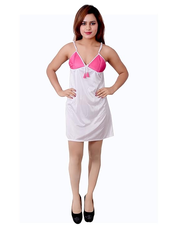 Satin Night Shorts - White