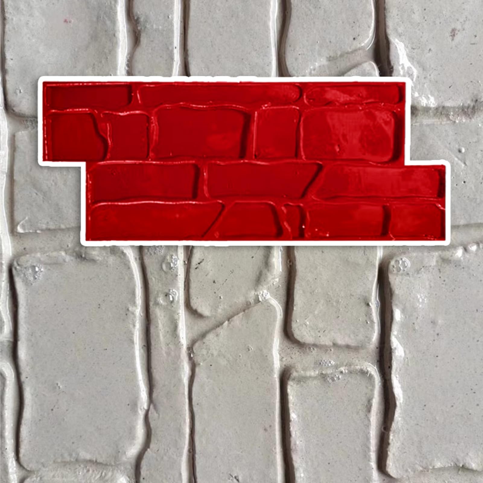 50 cm x 20 cm kształt struktury betonu – zestaw 2 poduszek do wytłaczania form murarskich do tworzenia wzorów płytek kamiennych, idealna na taras i do obszarów zewnętrznych