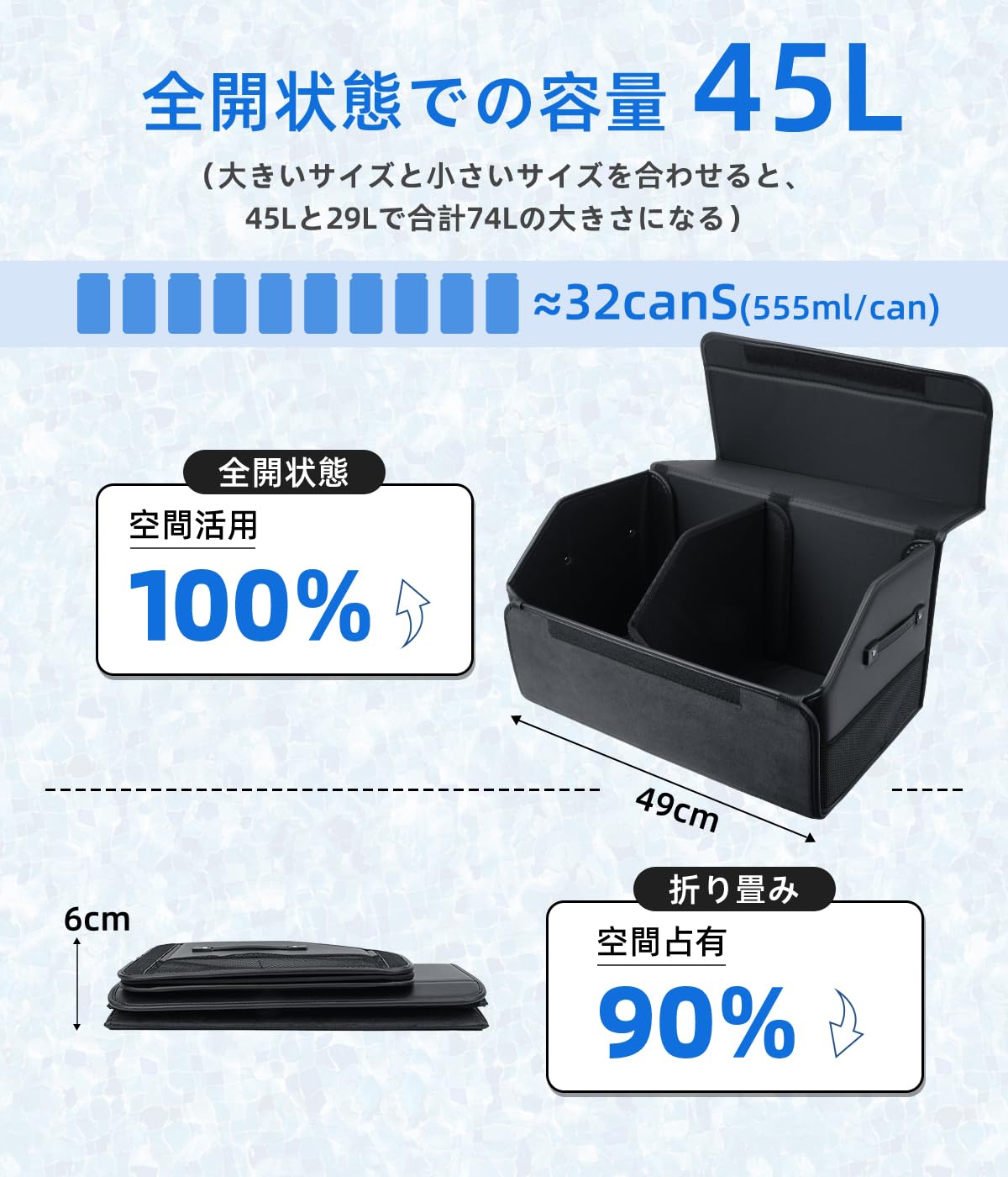 未使用保管品　トランク Amazon.co.jp: ワゴンR カスタムZ 適用 車 トランクボックス 大容量