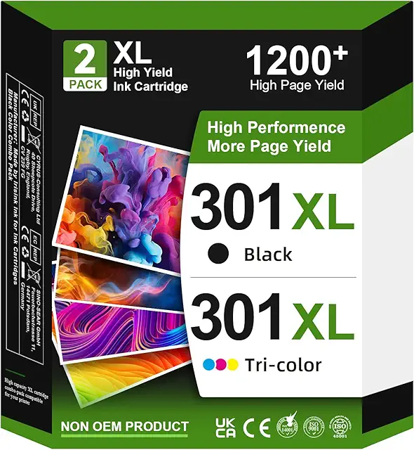 Cartouche Encre HP 301XL Remplacement Noir et Couleur - Compatible HP