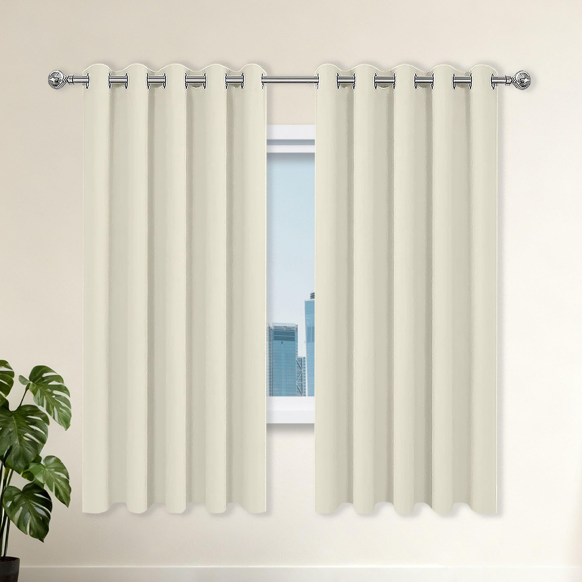 Rideau occultant anti froid 750x430 cm pour isoler une grande fenetre de chambre de la chaleur