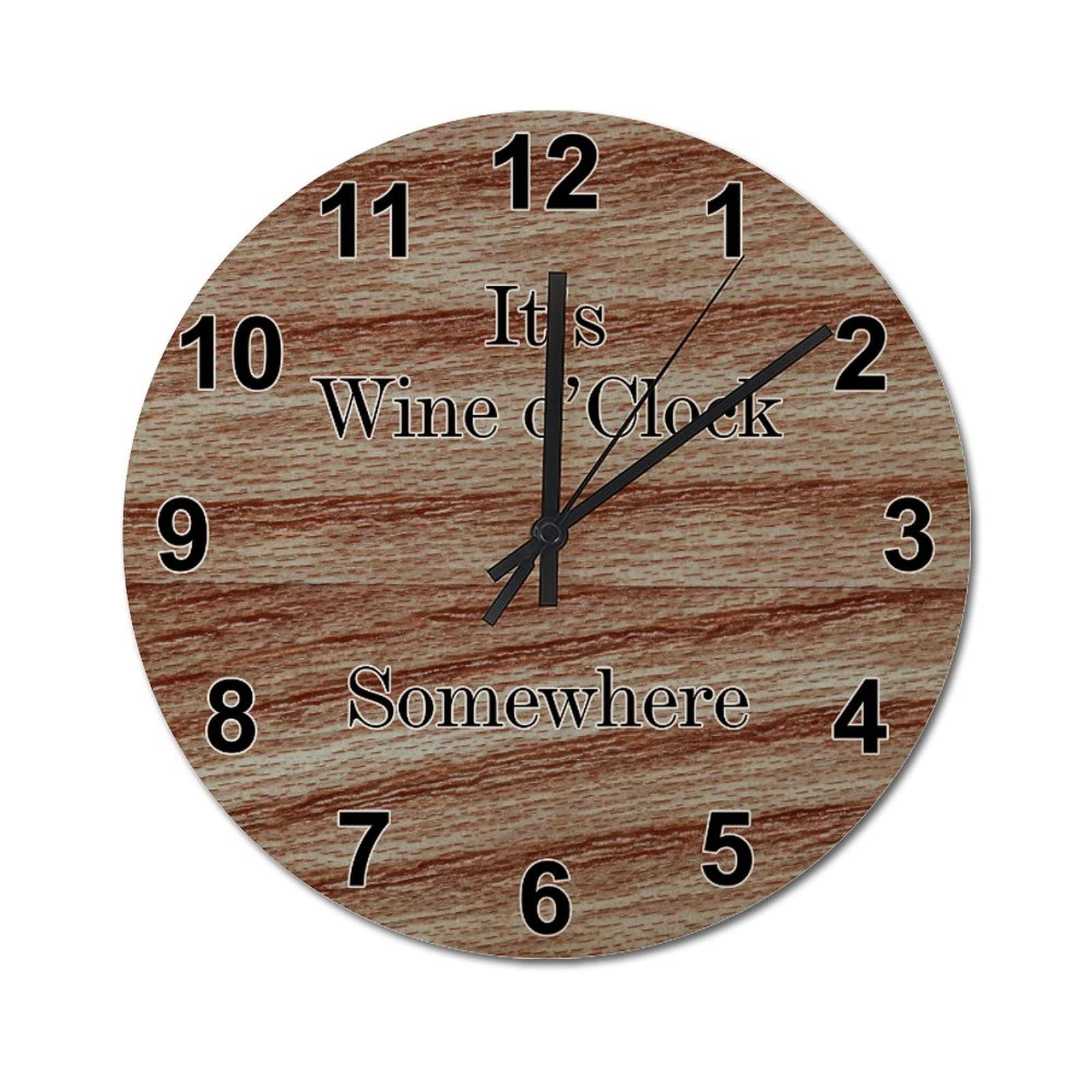 Horloge décorative vintage It's Wine O'Clock pour déco de bar