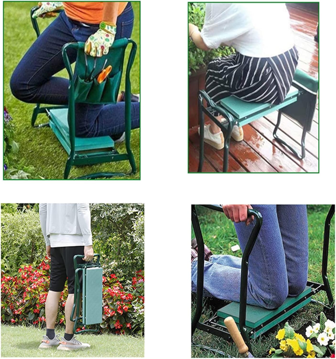 Multifunctional Garden Kneeler & Seat - Heavy Duty Folding Kneeling Bench with Handles, Ideal for Gardening and Sitting - Perfect Garden Stool for Seniors Women
