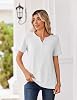 Blusas de Mujer Zeagoo para Verano Manga Corta Cuello V Casual Elegante 3