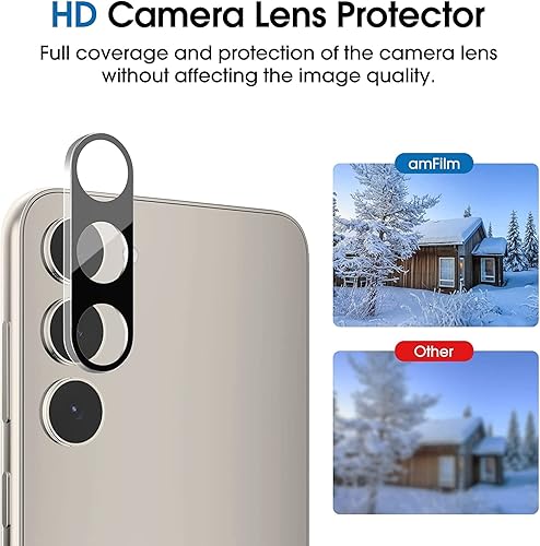 Miniatura 6 de amFilm Paquete de 2+2 protectores de pantalla híbridos para Samsung Galaxy S23+/S23 Plus de 6.6 pulgadas [100% compatible con identificación de