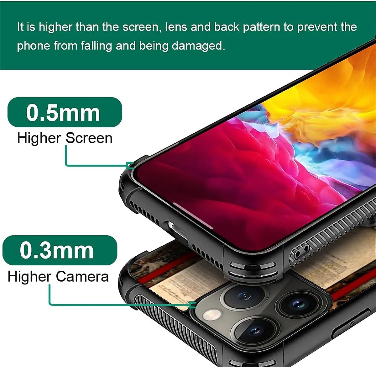 DJSOK Compatible with iPhone 16 Pro Max Case，Design Pattern Back Bumper Anti Scratch Reinforced Corners Soft TPU Caver,Cases for Men Women-Classic American Old Flag We The People Eagle - Image 3