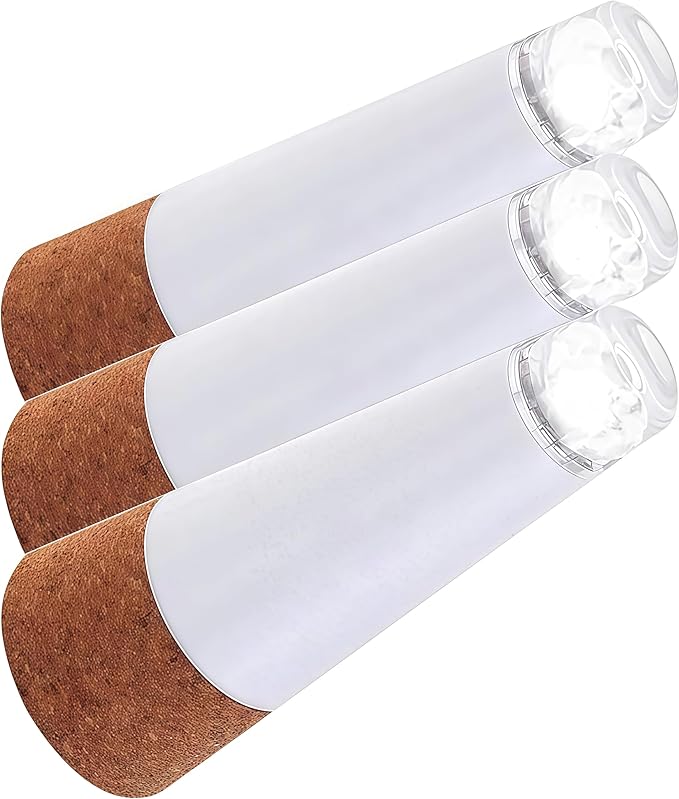 Esoes 3 Stück Flaschenlampe Flaschenlicht, LED Wine Bottle Cork Lights, USB wiederaufladbar, Korklicht, Leere Weinflasche, Lampe für Kerzenlicht, Abendessen, Zuhause, Party-Dekoration (Weiß)