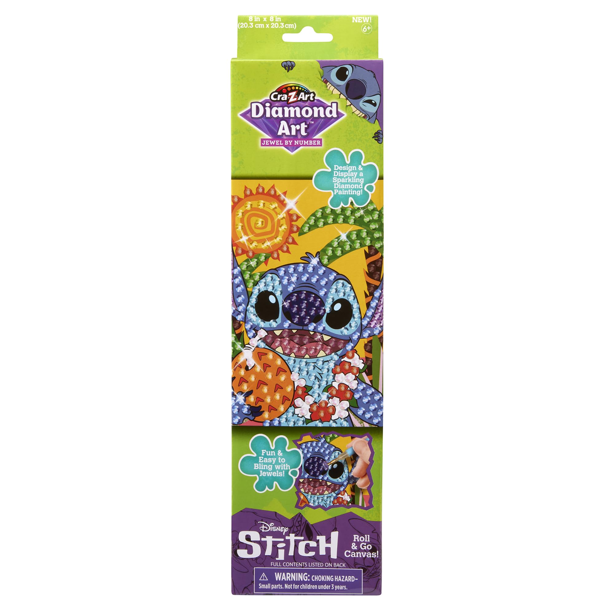 Amazon.com: CRA-Z-Art Disney Stitch Chunky Gem by Number Kit 8