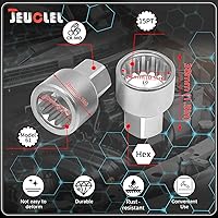 Vista 6 de Juego de 20 piezas de llave de tuerca de bloqueo de rueda para Porsche VW Touareg, herramienta antirrobo de tuerca de rueda y removedor de tornillos