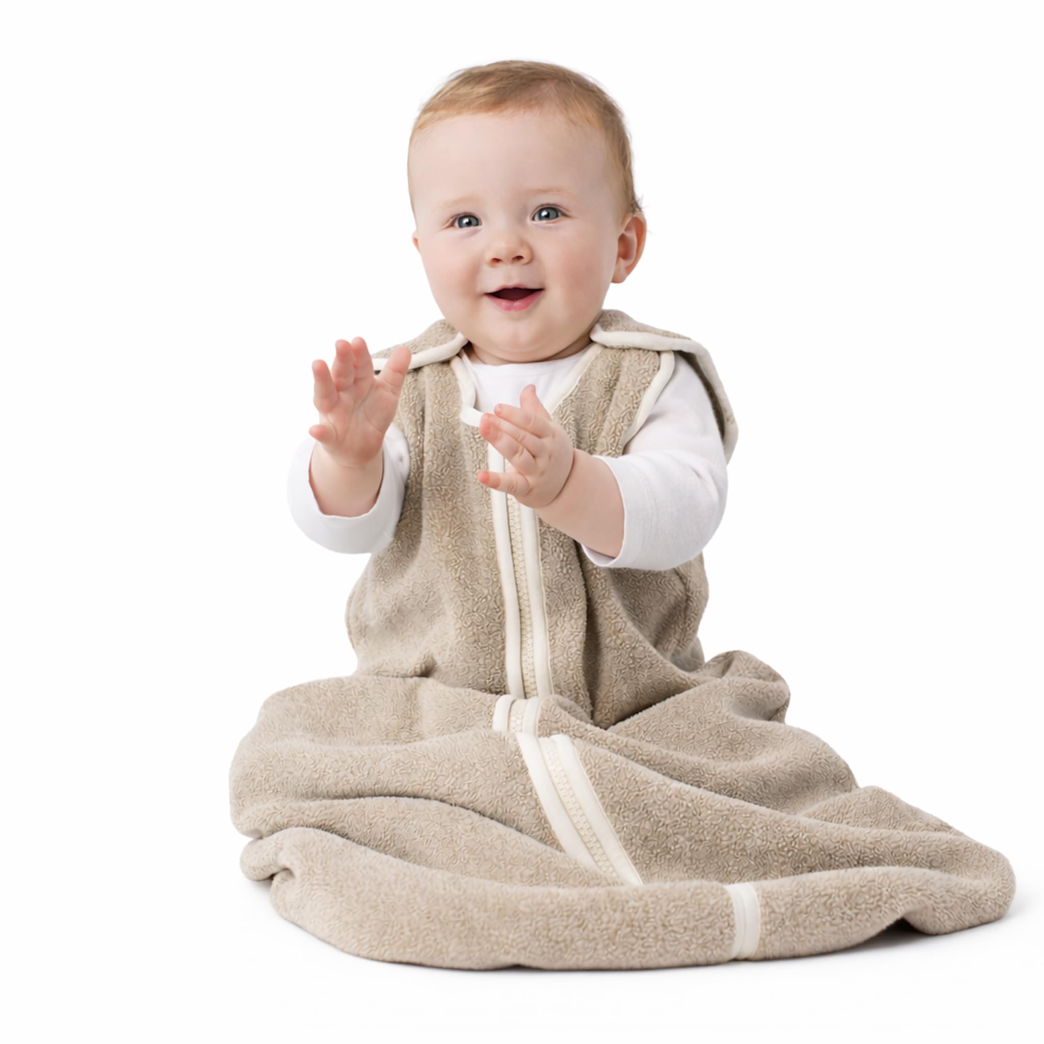 baby deedee Sleep Nest Fleece - Fleece Sleep Sack 1.2 TOG | Patented shoulder snaps and full-length zipper support easy dressing and diaper changes for cooler routines