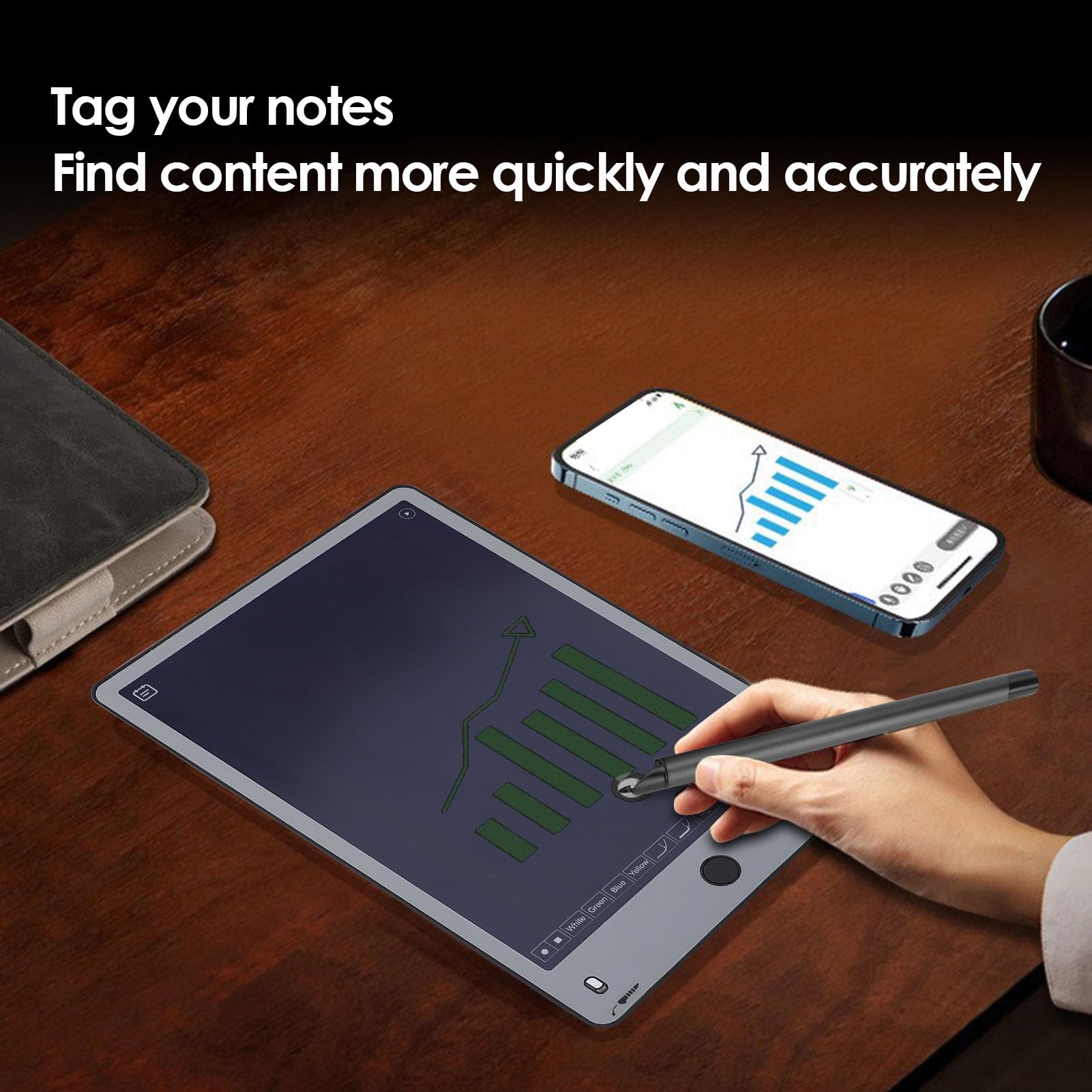 Asixxsix Ensemble Stylo Intelligent et Tablette d'écriture numérique,Stylo numérique avec Reconnaissance OCR, Intelligent synchronisé pour la Prise de Notes et l'enregistrement