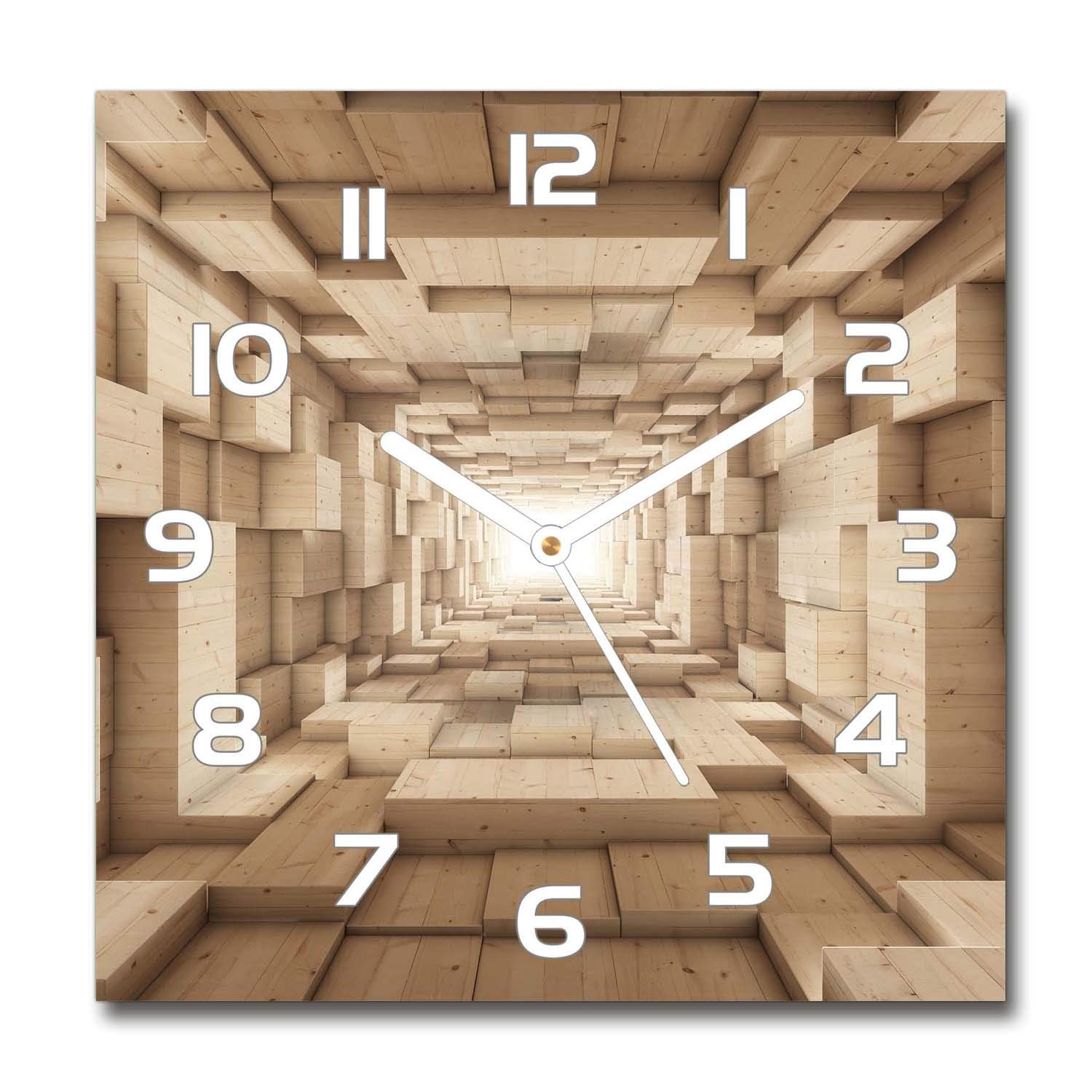 Horloge en verre silencieuse Tulup 60x60 - Finissez-en avec le tic-tac dans votre salon